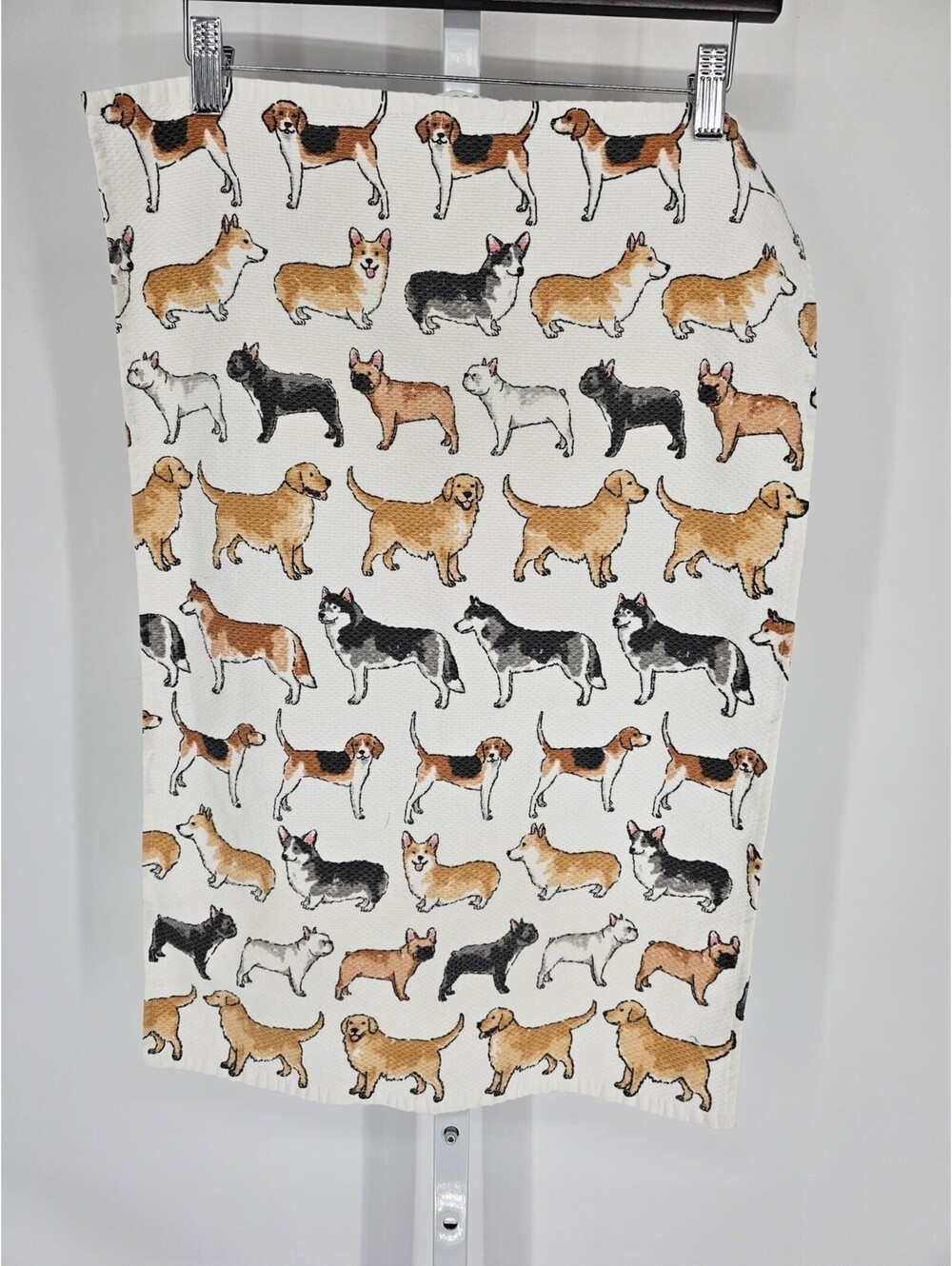 Casaba kitchen towel dishcloth featuring assorted dog breeds Cute